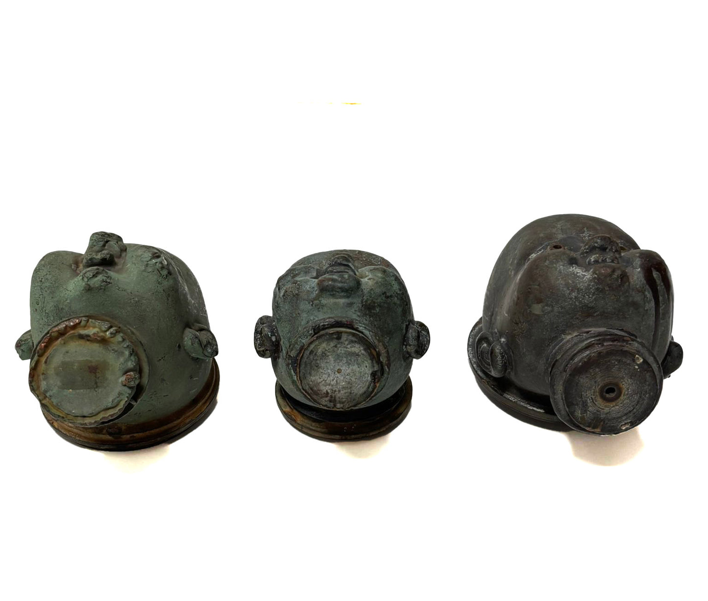 3x Rare Antique Casting Molds for Doll Heads - 20cm