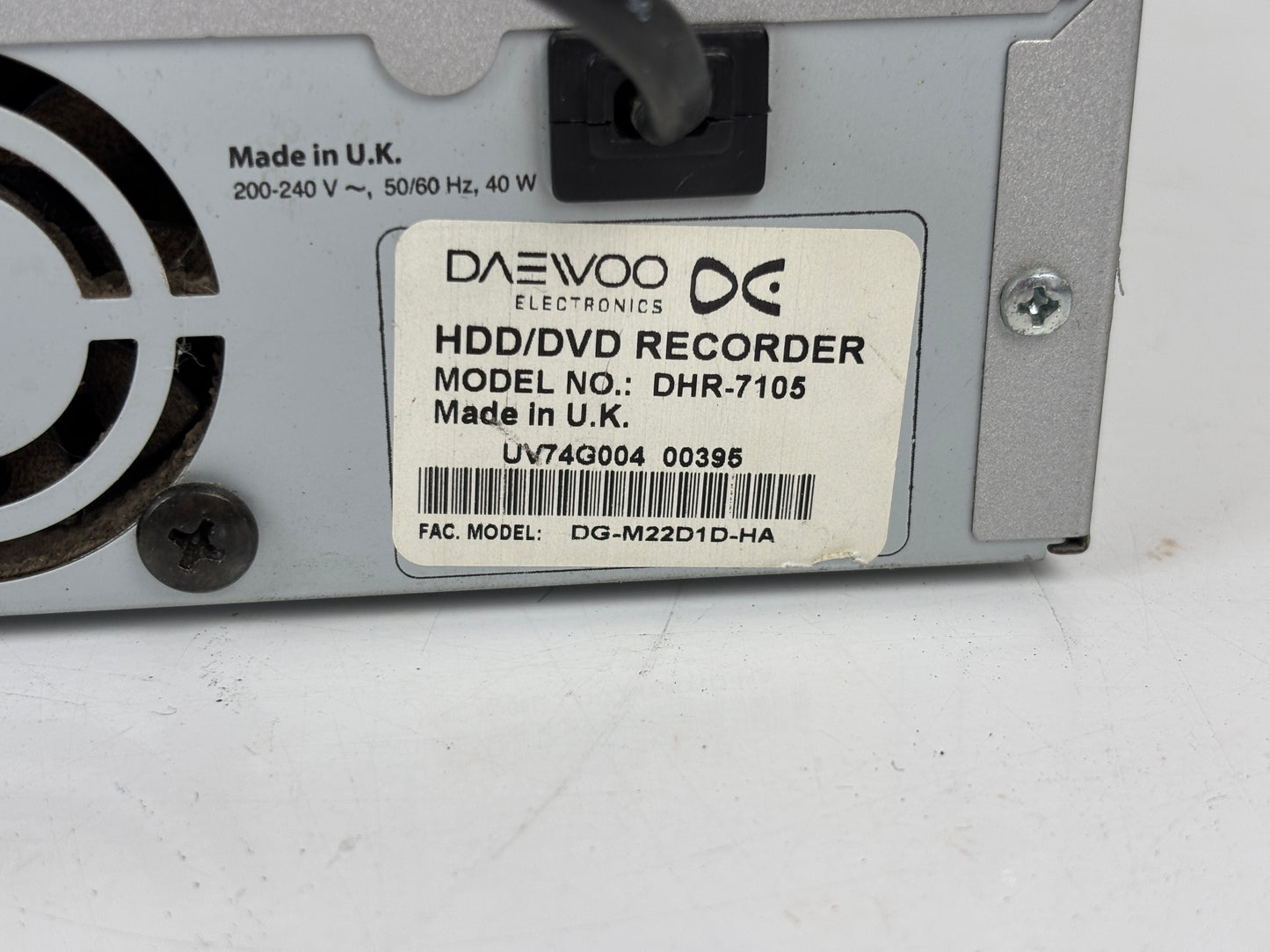 Daewoo HDD/DVD Recorder DHR-7105 DG-M22D1D-HA ohne Fernbedienung