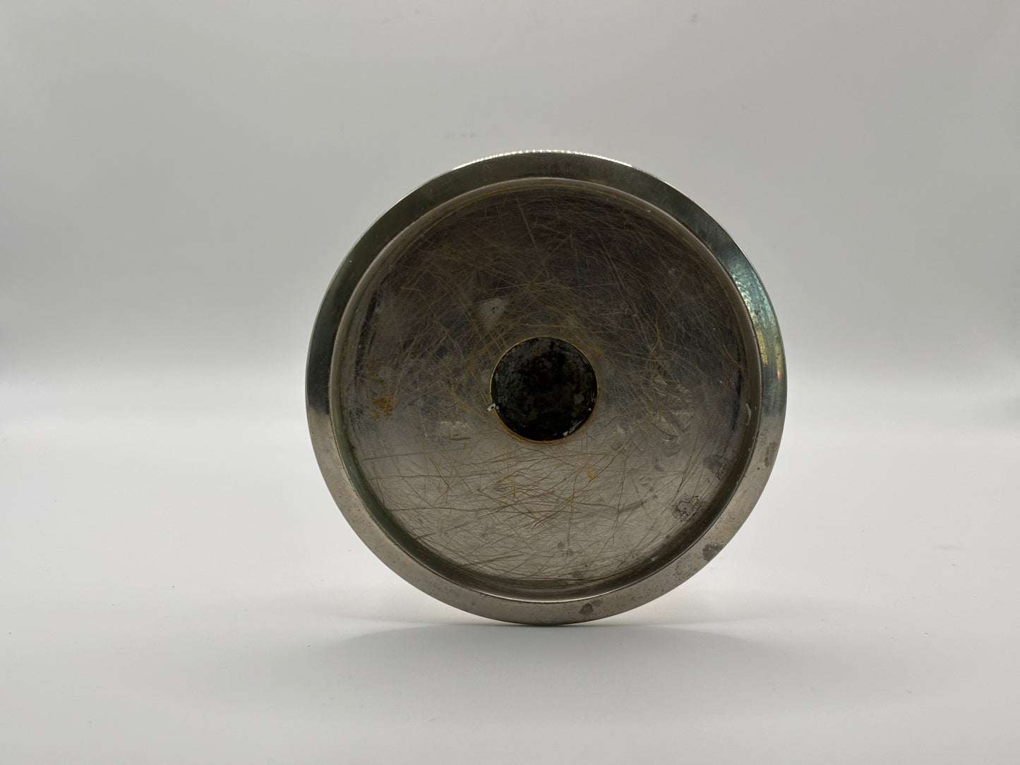 Kerzenständer aus Messing verchromt ca. 18cm hoch guter Zustand