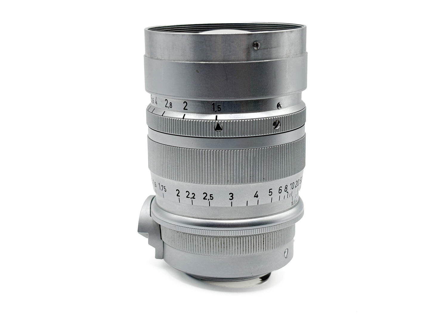 Leica Summarex M39 1,5/8,5cm V1 silber chrom mit Gegenlichtblende