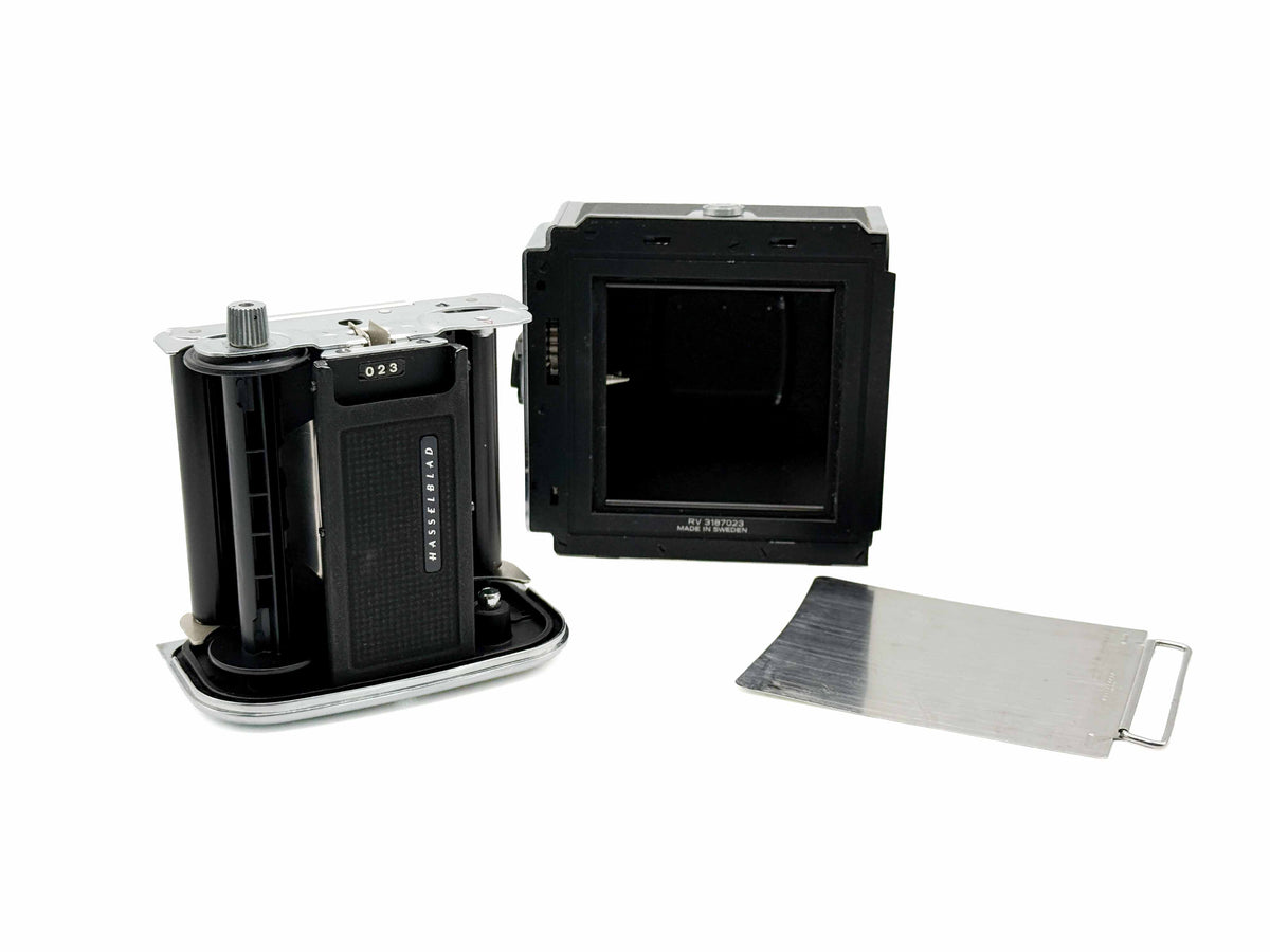 Hasselblad 500C/M silber mit A12 Magazin Mittelformat Analogkamera