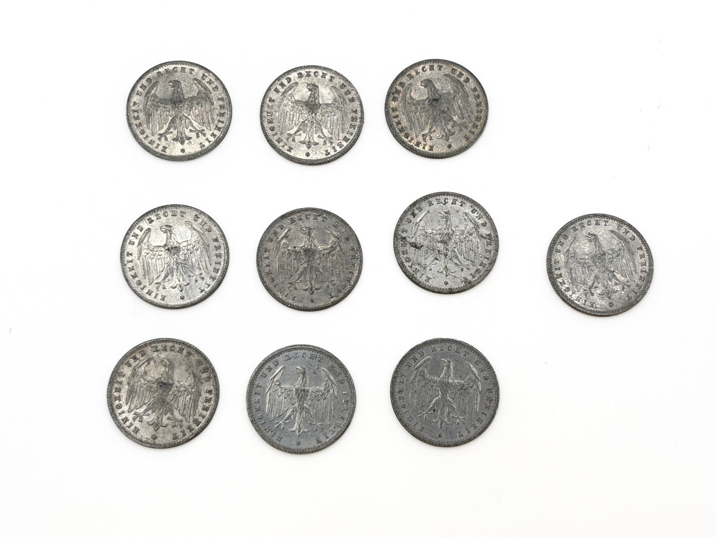 10x 200 Mark Deutsches Reich Münzen 1923 D Adler