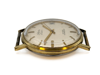 Silvia Automatic 25 Rubis Vintage Herrenuhr Stossgesichert Läuft Nicht Patina