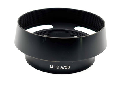 Leica Gegenlichtblende 1,4/50mm schwarz lackiert Neuauflage