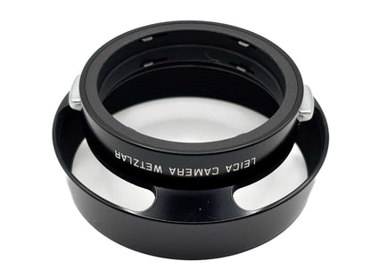 Leica Gegenlichtblende 1,4/50mm schwarz lackiert Neuauflage