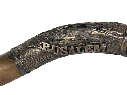 Jementisches Kudo Horn Schofar mit Silber Applikationen ca. 60cm