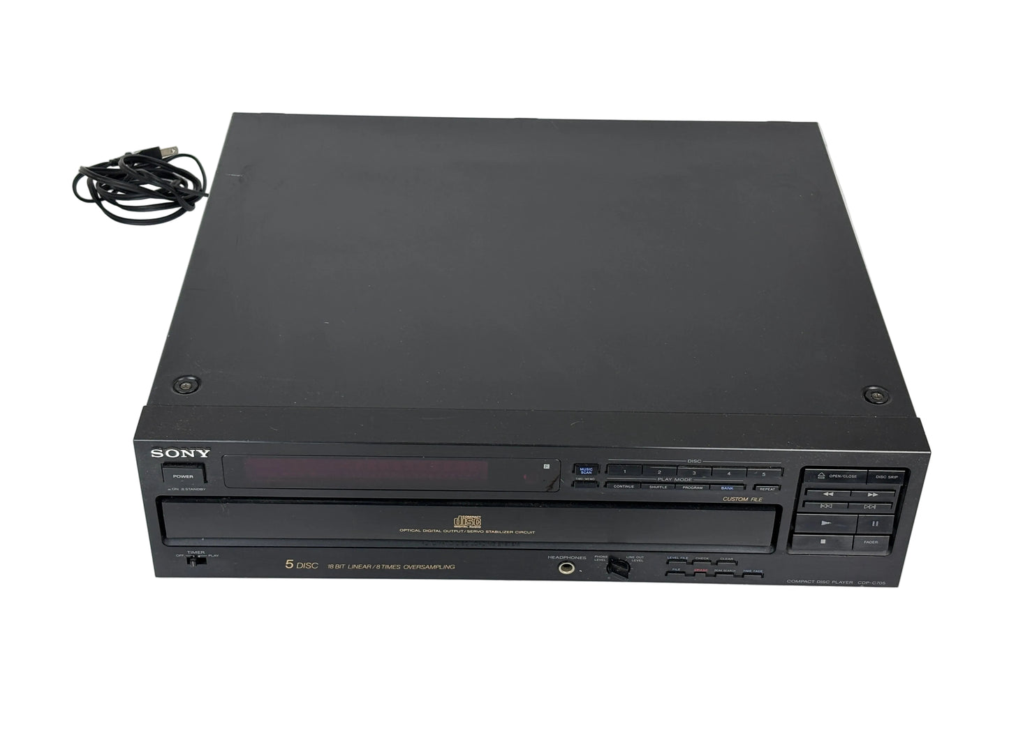 Sony CDP-C705 Compact Disc Player ohne Fernbedienung US Kabel