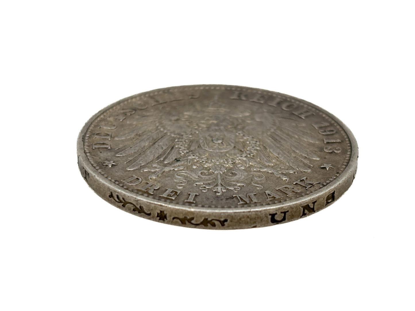 Drei Mark Münze Silber Deutsches Reich Otto Koenig von Bayern 1913 ca. 17g