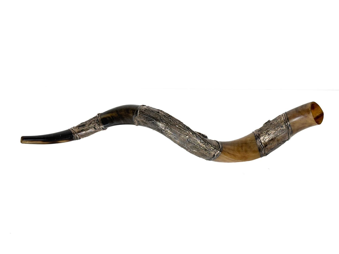 Jementisches Kudo Horn Schofar mit Silber Applikationen ca. 60cm
