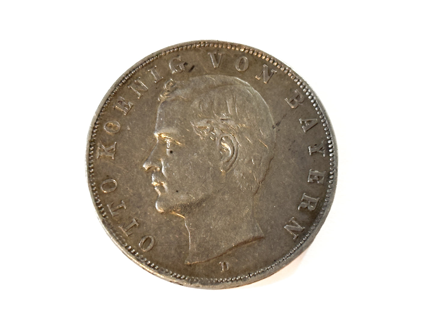 Drei Mark Münze Silber Deutsches Reich Otto Koenig von Bayern 1913 ca. 17g