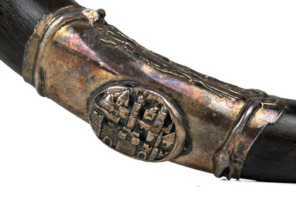 Jementisches Kudo Horn Schofar mit Silber Applikationen ca. 60cm