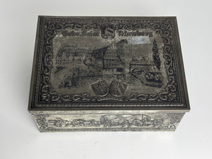 Antike Blechdose Nürnberg 32x24x13cm