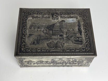 Antike Blechdose Nürnberg 32x24x13cm