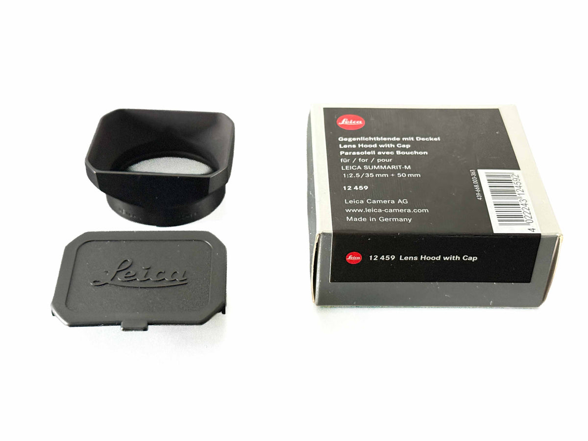 Leica 12459 Gegenlichtblende mit Deckel für Summarit-M 2,5/35mm + 50mm, schwarz