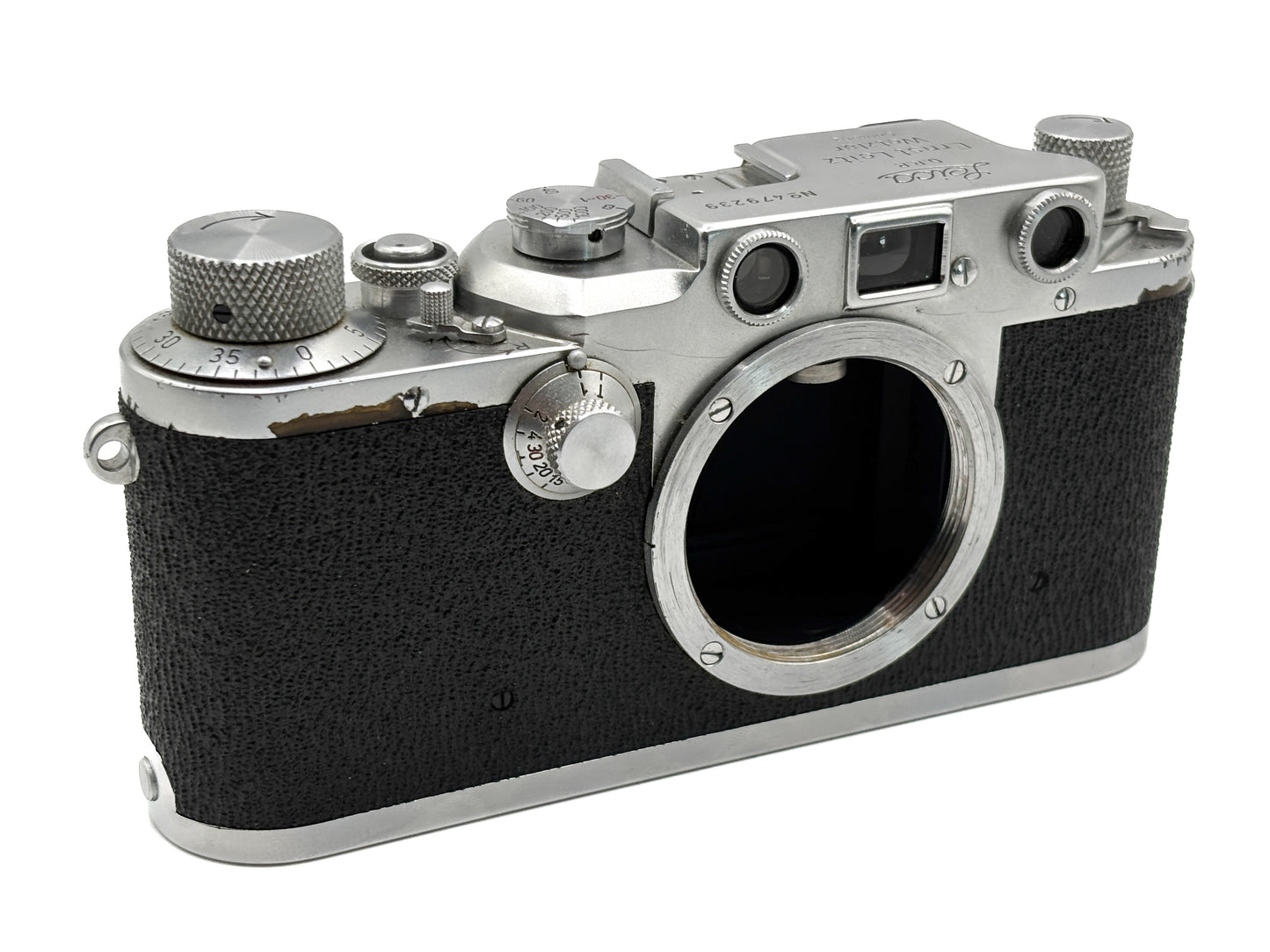 Leica IIIc Sharkskin 2. Version, Gehäuse silber
