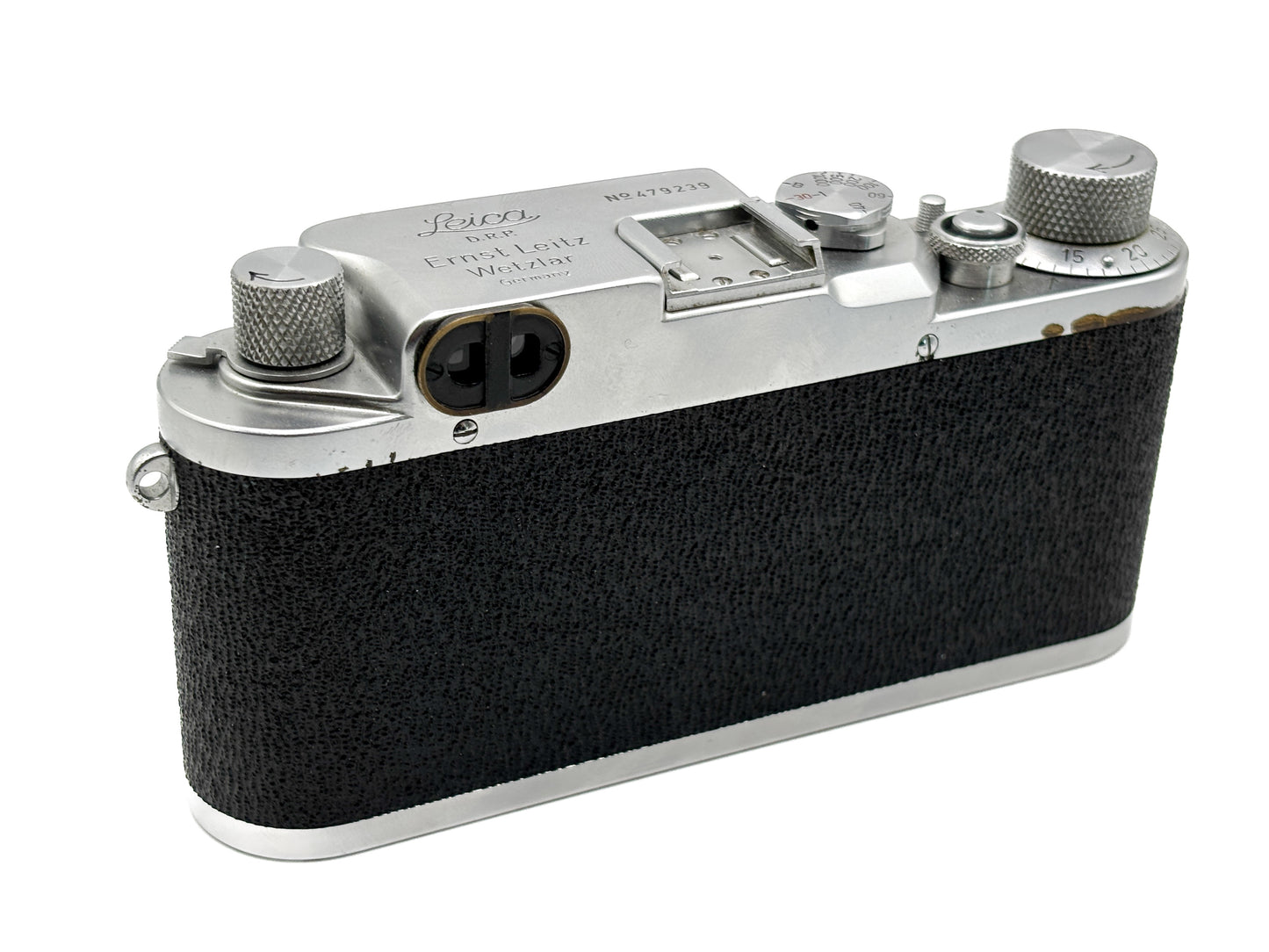 Leica IIIc Sharkskin 2. Version, Gehäuse silber