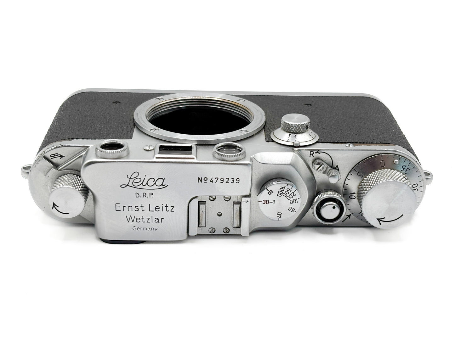 Leica IIIc Sharkskin 2. Version, Gehäuse silber