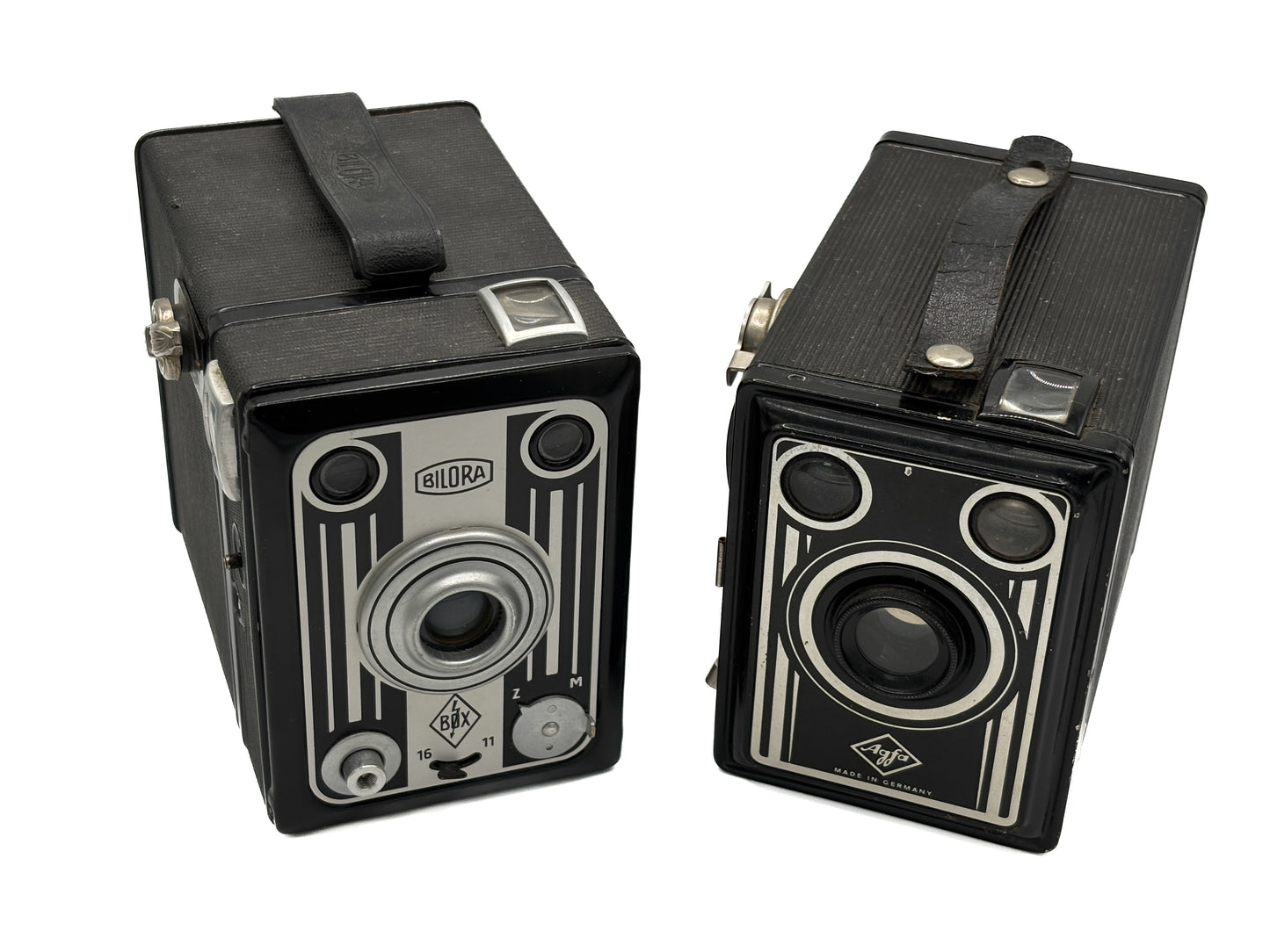 2x Box Camera Set Agfa and Bilora