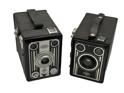 2x Box Camera Set Agfa and Bilora