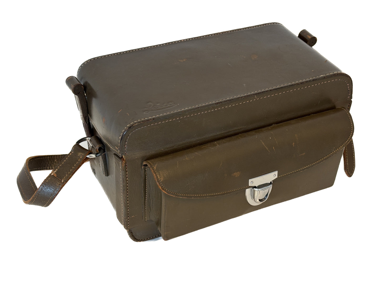 Leica Universal Tasche Leder Braun / Grün
