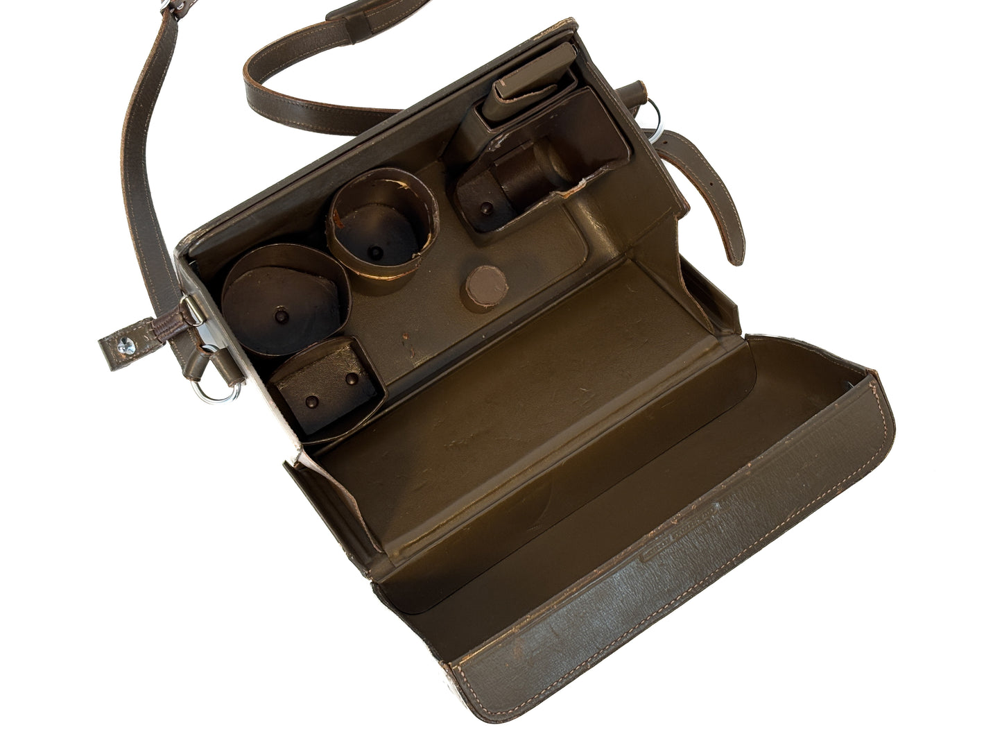 Leica Universal Tasche Leder Braun / Grün