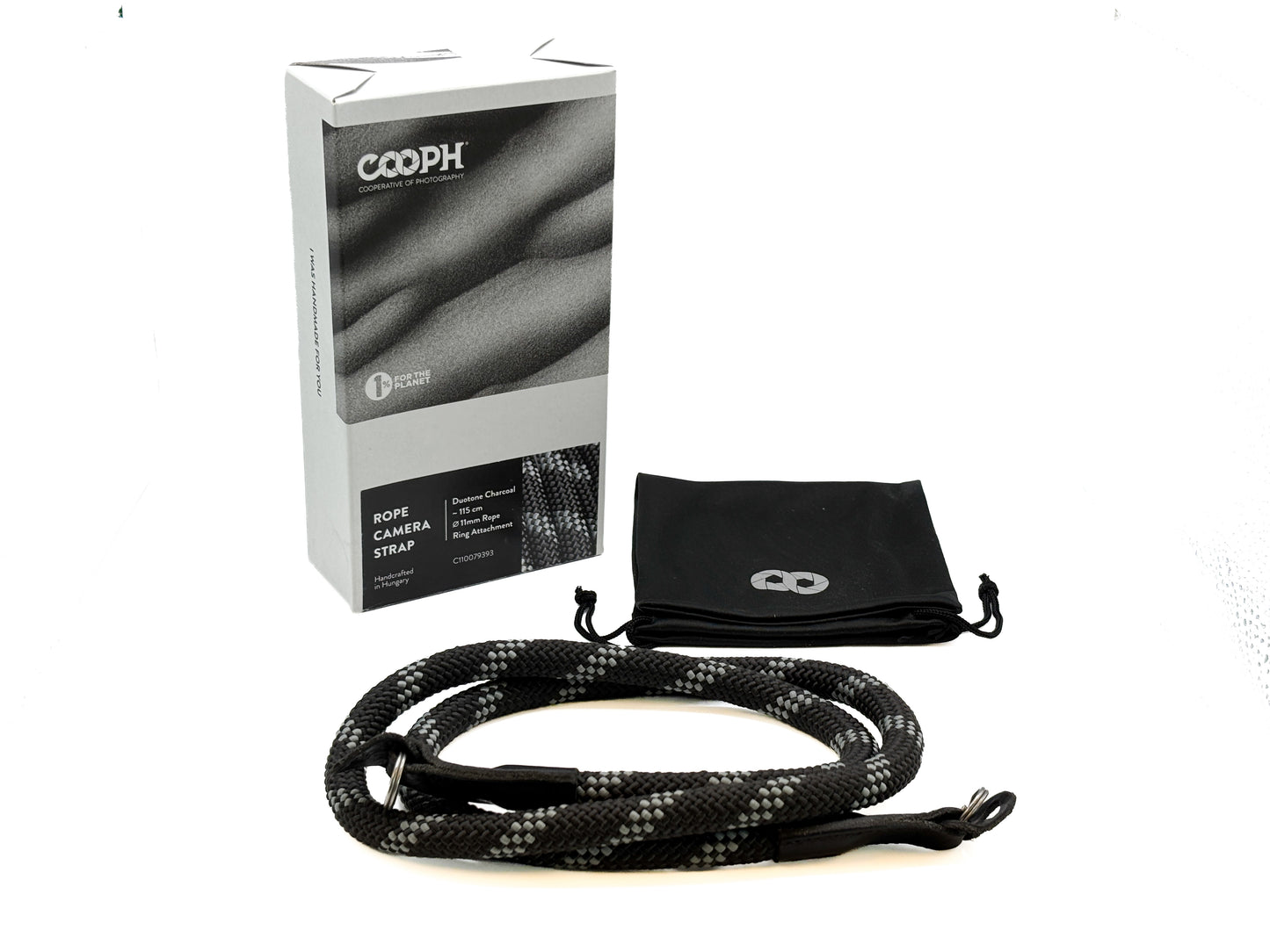 Cooph Rope Camera Strap / Duotone Charcoal 115cm mit Verpackung