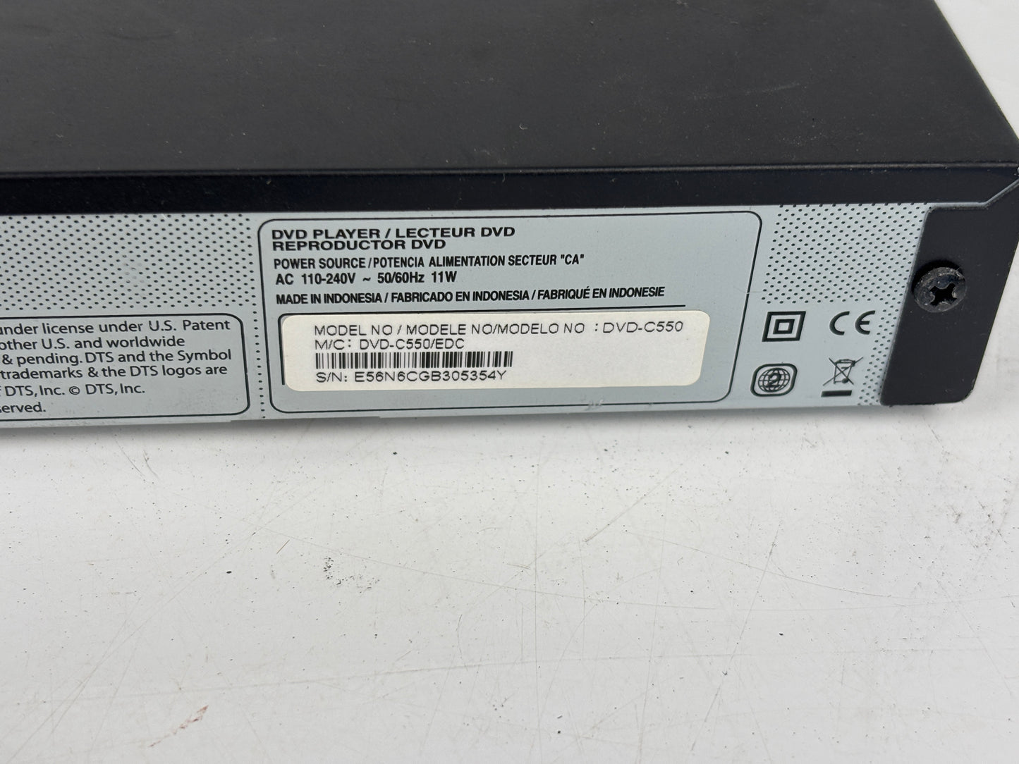 Samsung DVD-C550/EDC Player Reproduktion ohne Fernbedienung