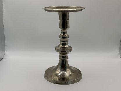 Kerzenständer aus Messing verchromt ca. 18cm hoch guter Zustand