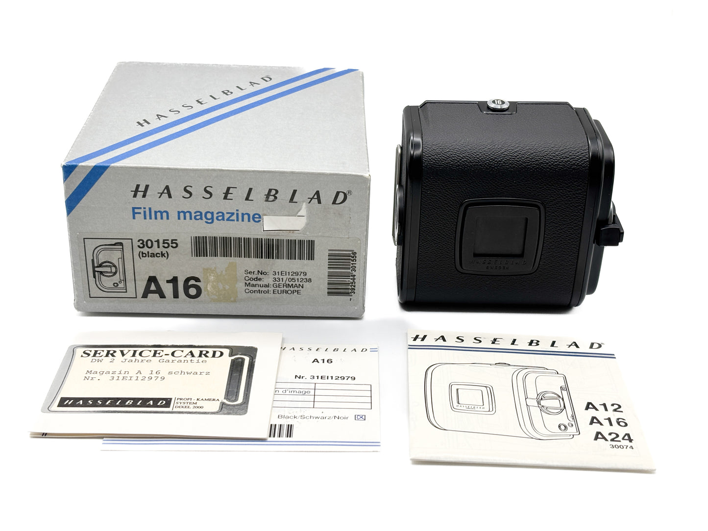 Hasselblad A16 645 Film Magazine 30155, black