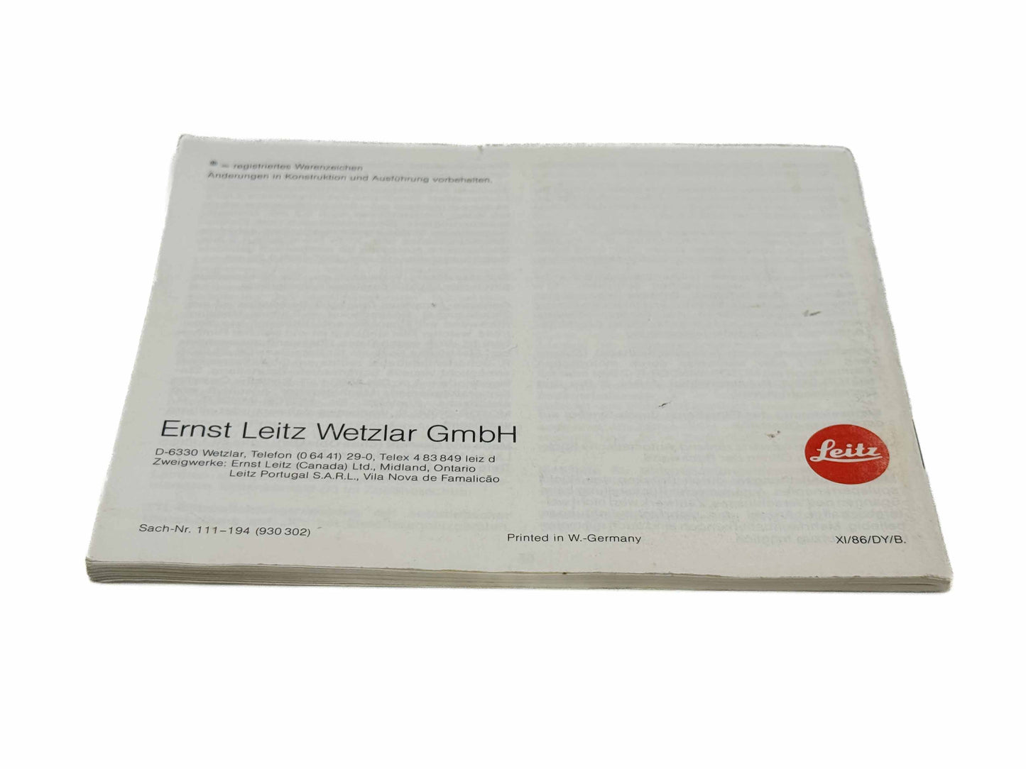 Leica R5 Anleitung Deutsch