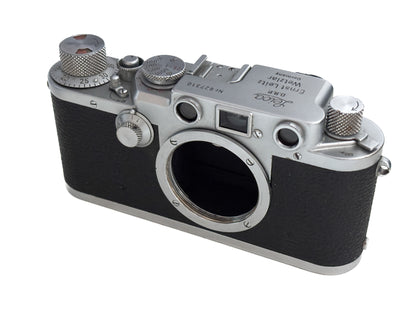 Leica IIIf, silbern verchromt Gehäuse